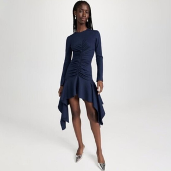 Aknvas Daani Long Sleeve Jersey Dress in Lapis - Picture 1 of 7